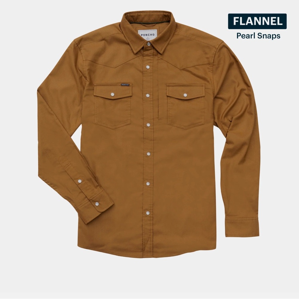 PONCHO - The "Cheyenne" Western Fleece Button Down Shirt - Size XL Regular